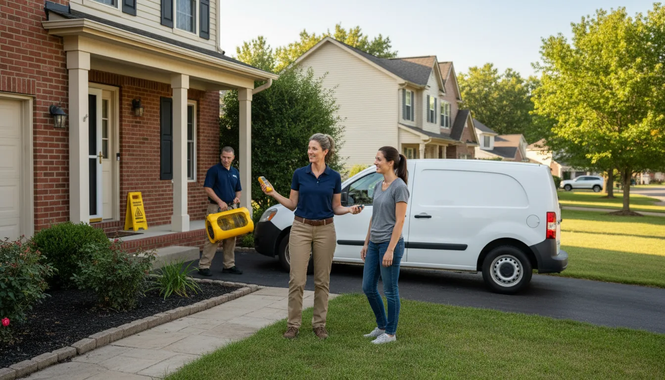 Residential water damage restoration in Millstadt, IL